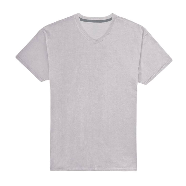 Playera Fruit of the Loom Para hombre cuello v, algodón sustentable, gris jaspe, talla G
