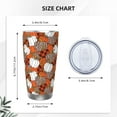 thumbnail image 4 of Lsque Various Pumpkins Pattern 20oz Car Cup with Lid and Straw, Insulated Coffee Cup with Straw Topper, Spill Proof Travel Coffee Mug, Stainless Steel Tumble-Without Straw, 4 of 8