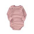 thumbnail image 4 of XinLfly Infant Toddler Boys Girls Newborn Cotton T-Shirt Jumpsuit Romper Solid Color Long Sleeve Pit Strip One-Piece Crawling Pajamas Clothes,Pink,18-24M, 4 of 8