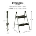 thumbnail image 6 of COSCO 2-Step Steel, Step Stool Without Handle, Platinum/Black, 6 of 6