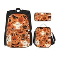 thumbnail image 1 of Easygdp Halloween 2 Mochila para Niños y Niñas con Set de Caja de Almuerzo y Estuche para Lápices 3 en 1, Mochila Escolar Estampada para Adolescentes, 1 of 7