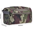 thumbnail image 3 of Vercord Mens Toiletry Bag Wash Travel Small Shaving Dop Kit Shower Bathroom Ditty Hygiene Bag Camo Dark Green, 3 of 6