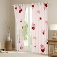 thumbnail image 3 of Castle Fairy Kawaii Cherry Bow Black Out Curtains for Girls Women Teens,Dreamy Princess Curtains Pack Of 2 (42X63 Each),Cute Bowknot Bedroom Curtains,Ultra Soft Home Decor, 3 of 6
