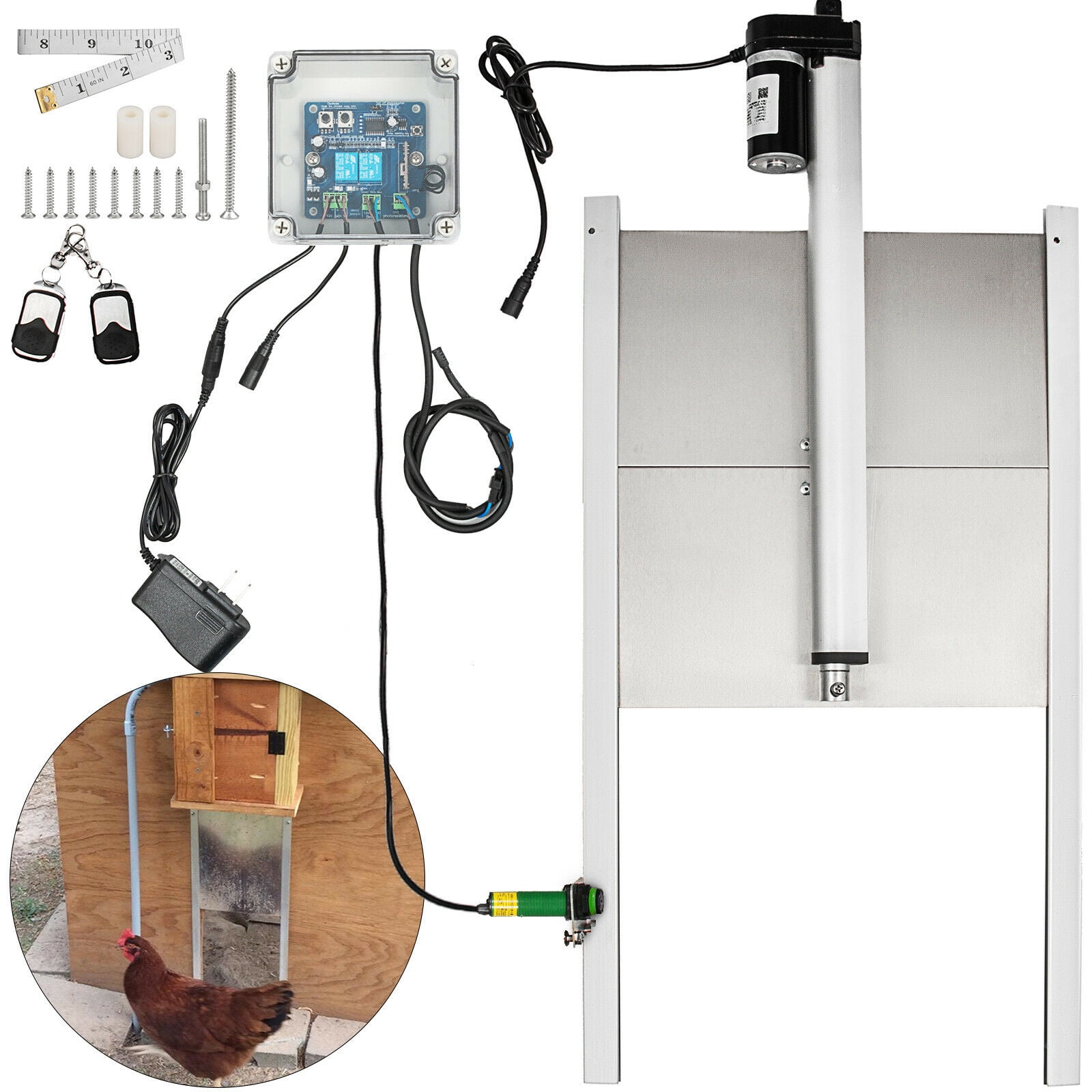 VEVOR Automatic Chicken Coop Door Opener Kits with Infrared Sensor