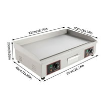 Denest Commercial Electric Griddle 3000W Non-Stick Restaurant  Teppanyaki Flat Top Gril