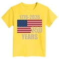 thumbnail image 5 of mgoYE 250 Years America Anniversary Shirt Girls Boys 250th Independence Day Freedom Shirt USA Flag Star and Stripes Tee America 250th Anniversary Shirt Girls(Yellow,7-8 Years), 5 of 5