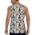 thumbnail image 3 of Gaeub Llama and Cactus1 Men's Athletic Tank Top, Workout Sleeveless Shirts, Running Tank Tops for Gym, Running, Training - Large, 3 of 9
