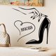 thumbnail image 1 of Adhesivos de pared modernos para zapatos de tacón alto, diseño lineal, PVC, 29,5 x 29,5 cm, 1 of 4