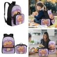 thumbnail image 2 of Yspwyqan Kids Backpack Set for Boys Girls Ages 8-15, Mushroom Capybara Backpack and Lunchbox Set with Front Pocket, Large Capacity Adjustable Straps Bags for Elementary, 2 of 7