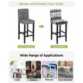 thumbnail image 3 of Grey Wood Grain Bar Stool Covers Set of 4, Country Vintage Barn Door Rustic Lodge Stretch Washable Bar Chair Covers with Backs, Removable Pub Counter Height Chair Cover for Kitchen Dining Room Cafe, 3 of 7