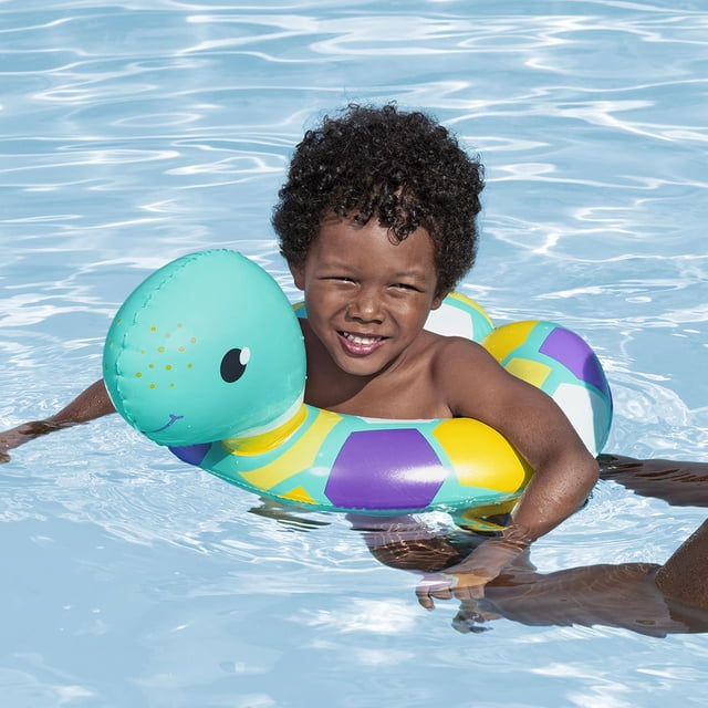Salvavidas Infantil Inflable Bestway Diseño De Tortuga Azul