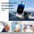 thumbnail image 2 of Compatible with iPhone 15 Pro Max Bling Case with Invisible Ring Holder Kickstand, Compatible with Magsafe, Military Grade Slim Phone Cover Magnetic Case Shockproof Protective Case Cover Blue, 2 of 8