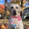 thumbnail image 2 of Dog Bandana 1 Pack,Vibrant Mixed Pioneer Flower Pattern Bandanas for Dogs,Cat Bandana,Small/ Large Dog Bandana 2 Size,Dog Bandanas Girl Boy, 2 of 5