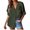 Olive Green, variant on WREESH Womens Fashion Button Down Shirts Casual Lapel Solid Color Loose Fit Long Sleeve Tops T-Shirt Blouse Turndown Collar Casual Tops Olive Green