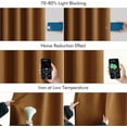 thumbnail image 5 of Golden Brown Back Tab Blackout Curtains 120 Inch Long 2 Panels Set for Bedroom, Rod Pocket/Pinch Pleated Extra Long Thermal Insulated Living Room Darkening Light Blocking 10FT Drapes, 5 of 9