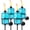 Blue, variant on 4 Pack Blue Glass Garden Torch,60-Inch Outdoor Torch Garden Décor, Upgraded 12 oz Citronella Torches with 3-Prong Grounded Stake,Metal Light Torches for Party Patio Pathway