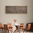 thumbnail image 4 of Large Framed Canvas Print Intricate Floral and Pineapple PatternWall Art Decorative Ready to Hang Painting for Living room Bedroom 60x20 inches Natural Frame, 4 of 7