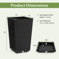 thumbnail image 3 of Costway 23" Tall Planters Set of 2 Rattan Wicker Plant Pot Self-watering Tree Pot Black, 3 of 10