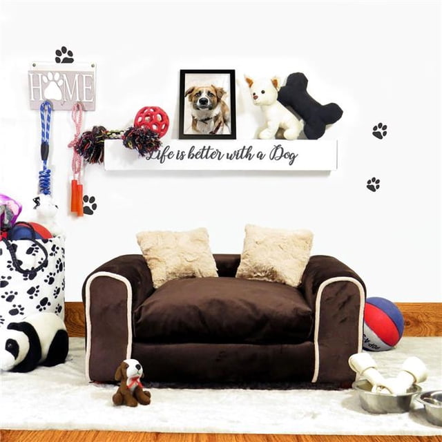 Moots FUR008M Moots Furry Pet Sofa Lounge, Chocolate - Medium