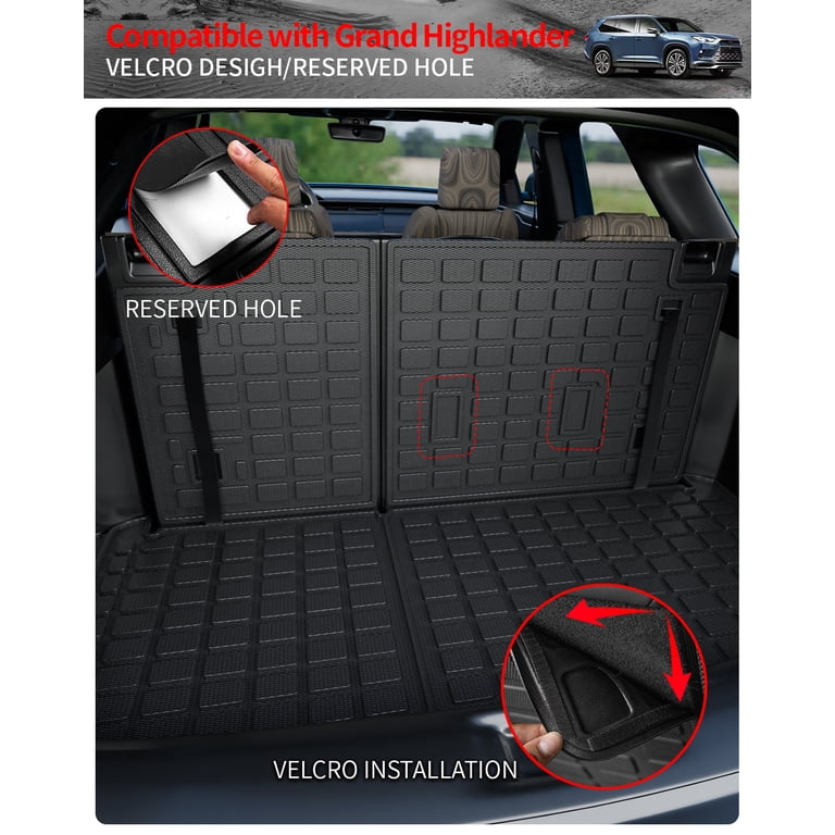 Custom Fit All-Weather Cargo Liner For 2024-2025 Toyota Grand Highlander - TPE Trunk Mat Protector