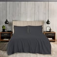 thumbnail image 2 of EGYLIN 800TC Soft Egyptian Cotton Sheet Set Soft and Breathable - 4 Piece Bed Sheet Dark Gray Solid Twin Size - 15" Deep Pocket, 2 of 5