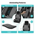 thumbnail image 4 of FH Group Universal Fit 3 Rows Cloth Car Seat Covers for SUV Sedan Van, Airbag Compatible, Split Bench Rear Seat - 8 Seaters Gray/Black, 4 of 9