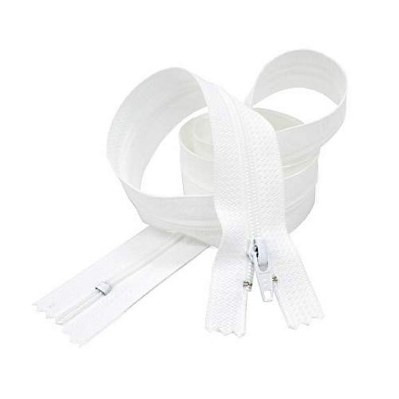 YKK #4.5 Coil Slipcover/Upholstery Closed Bottom Zipper (1 Zipper per Pack) (72 Inches, White)