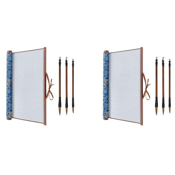 8X Inkless Chinese Calligraphy Set Reusable Water Writing Magic Cloth Scroll Traditional Pens