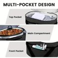 thumbnail image 3 of Gray Slow Cooker Bag，2-Pack Slow Cooker Bags for 6-8 Quart, Double Layer Insulated Carry Bag, Portable Waterproof & Easy to Clean, for Travel, Party, Outdoor & Family Gathering, Giftable - Black Gray, 3 of 5