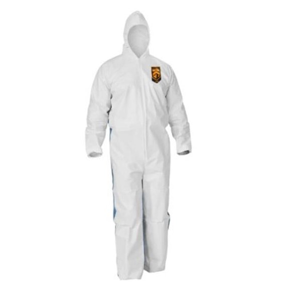 Kimberly-Clark Professional 412-42119 Kleenguard A40 Breathable Back Liquid & Particle White Protection Coveralls - Medium