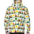 thumbnail image 7 of Salouo Train With Animals Pattern Men's Fall Hoodie Sweatshirt,Sport Hoodie with Pockets for Men Pullover Casual Hooded Sweatshirt-Large, 7 of 7