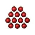 thumbnail image 3 of Whitehurst Matte Finish Glass Christmas Ball Ornaments - 2.75" (70mm) - Red - 12ct, 3 of 4