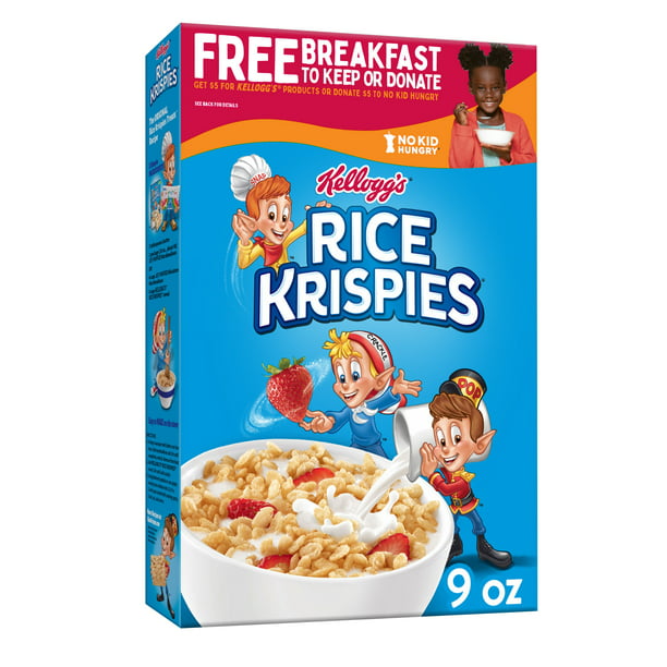 Kellogg's Rice Krispies Breakfast Cereal, Fat Free Food, Original, 9 Oz ...