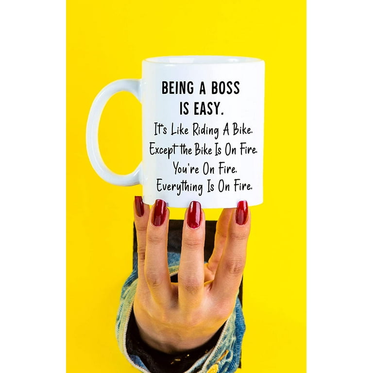 Being A Boss Is Easy Funny Gag Gift Ideas for Bosses at The Office Male  Female Work Boss Lady Gifts for Men Women Employee Coworkers Staff  Entrepreneur Business Owner Friends Coffee Mug 