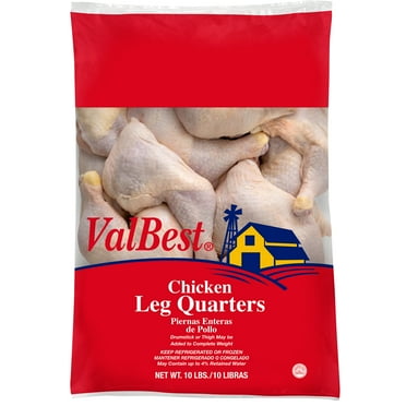 ValBest Chicken Leg Quarters, 20g Protein per 4oz Serving, 10.0 lb Bag