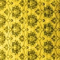 thumbnail image 1 of Ahgly Company Indoor Square Abstract Yellow Contemporary Area Rugs, 5' Square, 1 of 4
