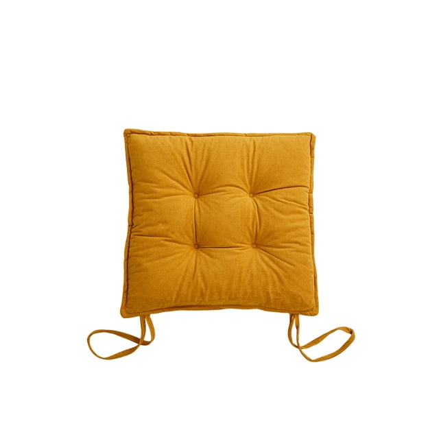 Cojín para silla Injueey Almohadas Transpirable Lavable Decorativo para el hogar Oficina Estudiante Amarillo 45*45cm