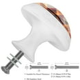 thumbnail image 3 of 4 Pcs Plaid Pattern Knobs for Kitchen Cabinet Cupboard Dresser Bookcase Drawer Pulls Handles Round Home Decor, 3 of 8