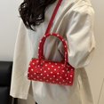 thumbnail image 6 of Hsqqdc Polka Dot Cylindrical Handbag Retro PU Leather Crossbody Shoulder Bag for Daily Work and Travel, 6 of 7