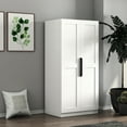 thumbnail image 3 of White Kitchen Storage Cabinet, 63.02in Freestanding - Multi-level Shelves For Organizing Household Items, Enhances Any Living Space Provides Extra Your Belongings, Fits Different Room Decorations, 3 of 7