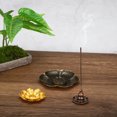 thumbnail image 5 of Uxcell Incense Stick Holder Incense Burner Plate Holder Alloy Incense Base Gold Tone Lotus Type 2 Pack, 5 of 6