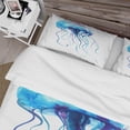 thumbnail image 4 of Designart 'Large Light Blue Jellyfish - Animal Duvet Cover Set, 4 of 4