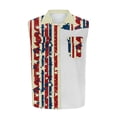 thumbnail image 3 of Dresfit Independence Day Cowboy Shirts for Men Lapel Sleeveless Tank Tops Summer 2026 Usa Flag Graphic Tees 1776 Big and Tall 250 Anniversary Usa Shirt Beige 5XL, 3 of 4