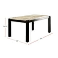thumbnail image 6 of Transitional Dark Walnut Dining Table W Genuine Marble Top Ivory 1pc Rectangle Table Kitchen Dining Room Furniture, 6 of 7
