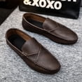 thumbnail image 1 of Zapatos de primavera para hombre, zapatos de cuero para hombre, zapatos casuales de moda de estilo coreano, zapatos británicos, zapatos de verano de suela suave para perezosos, 1 of 6