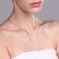 thumbnail image 3 of Gem Stone King 18K Rose Gold Plated Silver White Moissanite Pendant Necklace for Women (5.00 Cttw, Cushion 10MM, with 18 inch Chain), 3 of 3