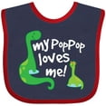 thumbnail image 3 of Inktastic My Pop Pop Loves Me Dinosaur Boys or Girls Baby Bib, 3 of 4