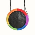 thumbnail image 2 of 40 Inch Saucer Swing for Kids Outdoor, 600 lbs Weight Capacity Round Swing w/ 900D Waterproof Oxford Cloth, Adjustable Rope, Flying Swing for Backyard & Indoor Playground, 2 of 5