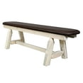thumbnail image 3 of Homestead Collection Plank Style Bench, Ready to Finish, 5 Foot w/ Saddle Upholstery, 3 of 4