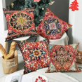 thumbnail image 2 of Boho Throw Pillow Covers 18x18 Set of 4, Monaco Rug Persian Carpet Decorative Pillows Covers for Couch, Sofa Pillows Case for Living Room, Bohemia Ethnic Style Sofa Cushion Case (18x18 inch), 2 of 6